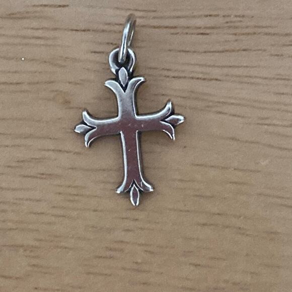 JAMES AVERY FLEUREE CROSS STERLING SILVER - Picture 1 of 3